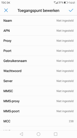 Voer internetgegevens in