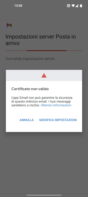 Seleziona MODIFICA IMPOSTAZIONI