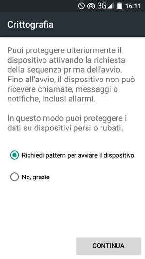 Seleziona CONTINUA