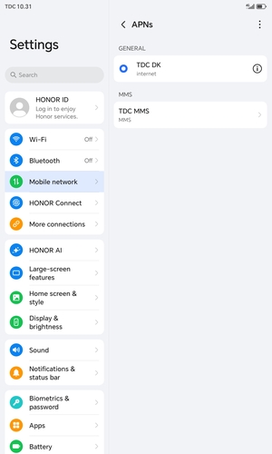 Select the Menu button
