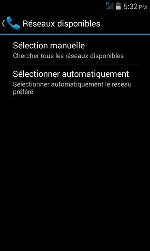 Sélectionnez Sélection manuelle