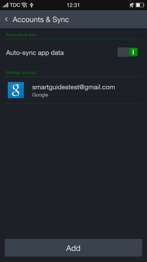 Select your Google account