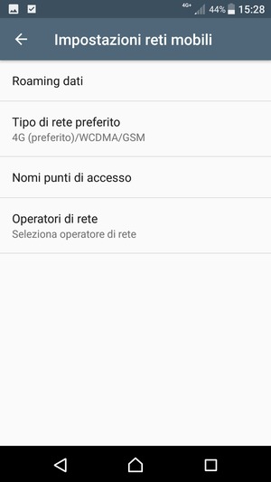 Seleziona Nomi punti di accesso