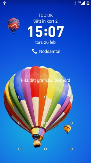 Din telefon är nu säkrad med ett skärmlås