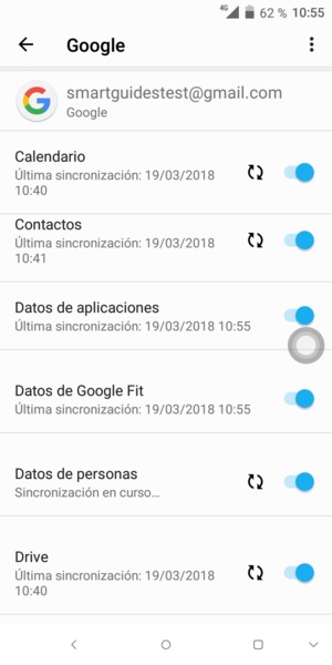 Su información será sincronizada