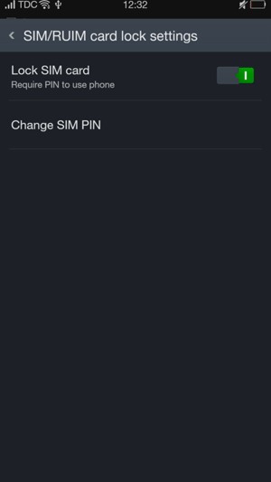 Turn on Lock SIM card and select Change SIM PIN
