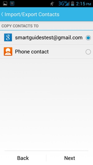 Select your Google account and select Next