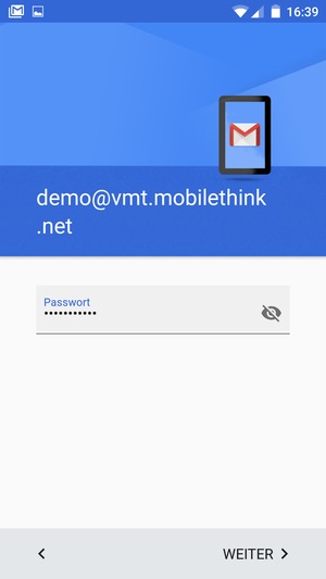 Geben Sie Ihre Passwort ein und wählen Sie WEITER