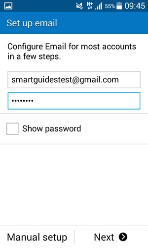 Enter your Email address and Password. Select Next