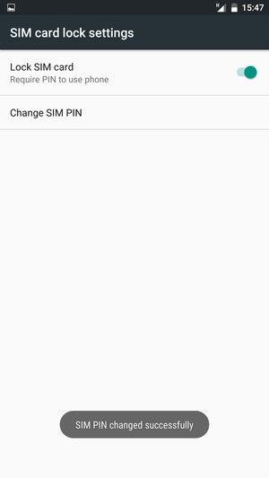 Your SIM PIN has been changed