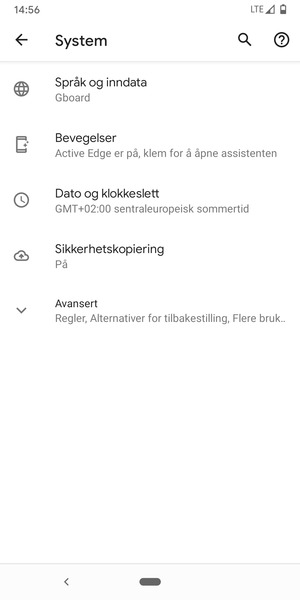 Velg Avansert