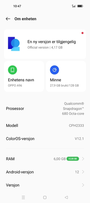 Velg Programvareoppdatering