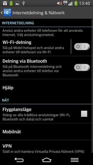 Välj Mobilnät