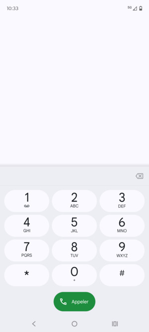 Appuyez longuement sur le numéro 1