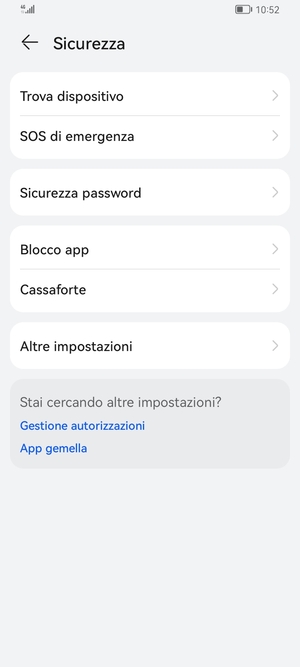 Seleziona Altre impostazioni