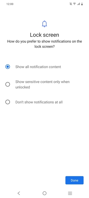 Select your preferred option and select Done