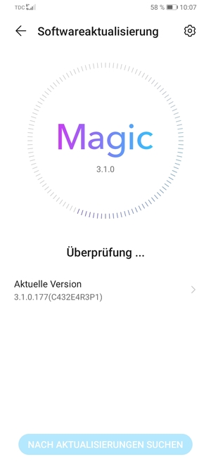 Warten Sie, bis die Suche abgeschlossen ist
