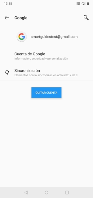 Seleccione Sincronización