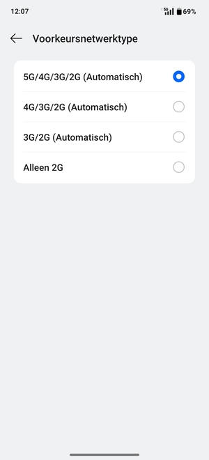 Selecteer uw voorkeursoptie