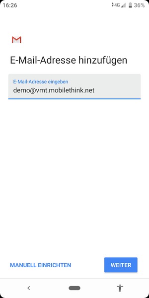 Geben Sie Ihre E-Mail-Adresse ein und wählen Sie WEITER