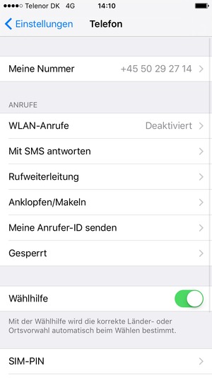 Wählen Sie WLAN-Anrufe