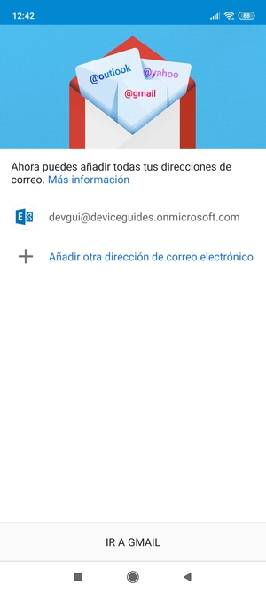 Seleccione IR A GMAIL