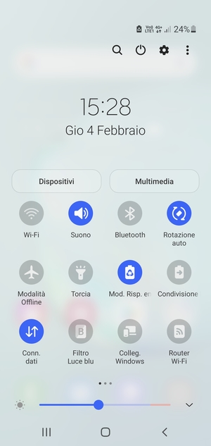 Attiva Modalità risparmio energetico