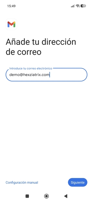 Introduzca su Dirección de correo electrónico y seleccione Siguiente