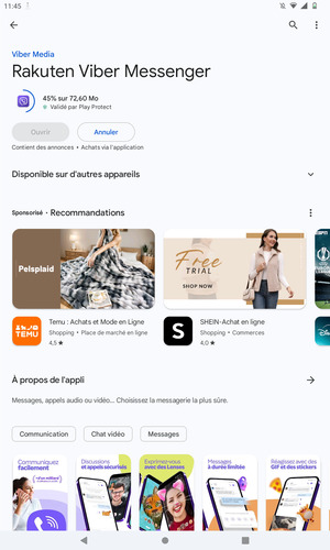 Veuillez attendre la fin de la procédure d'installation