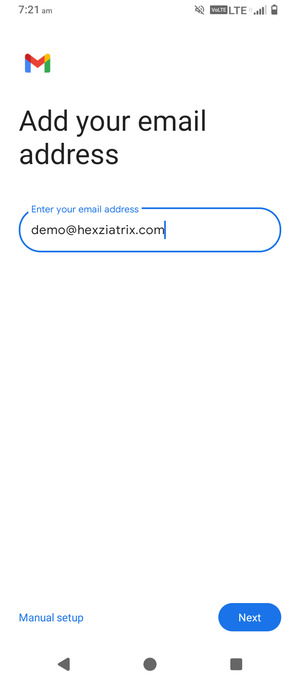 Enter your Email address and select Next