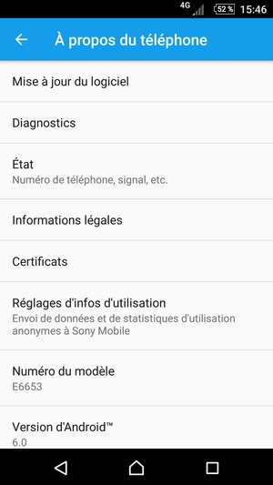 Sélectionnez Mise à jour du logiciel