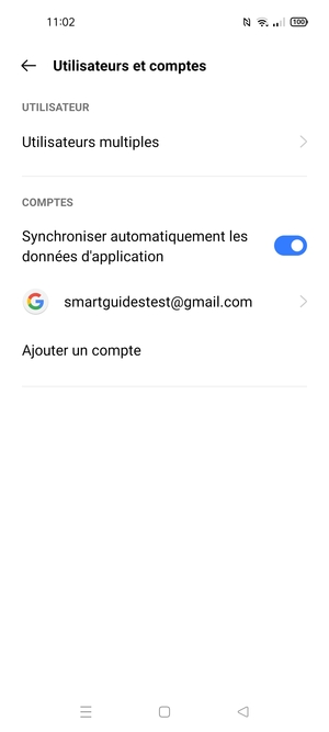 Sélectionnez votre compte Google