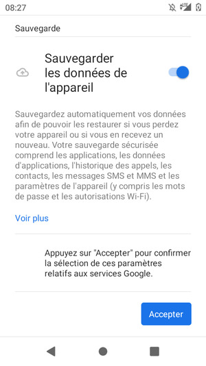 Sélectionnez Accepter