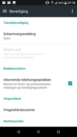 Selecteer Schermvergrendeling