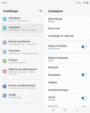 Telefonen din er nå sikret med en skjermlås