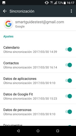 Asegúrese de haber seleccionado Contactos