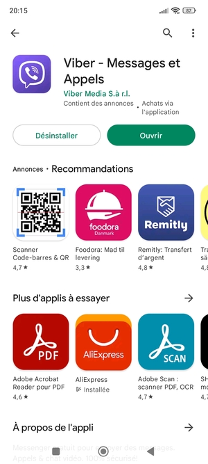 Sélectionnez Ouvrir