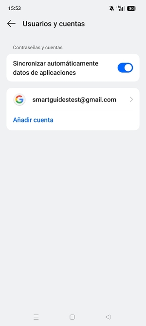 Seleccione su cuenta Google