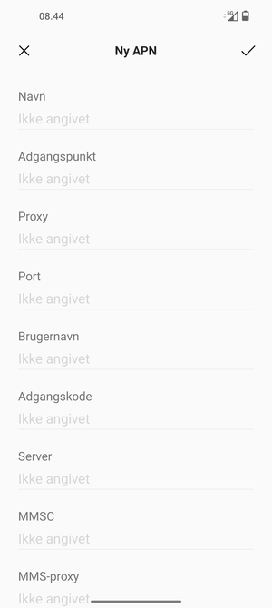 Indtast MMS-oplysninger
