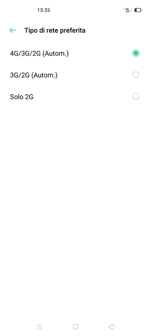 Seleziona la tua opzione preferita