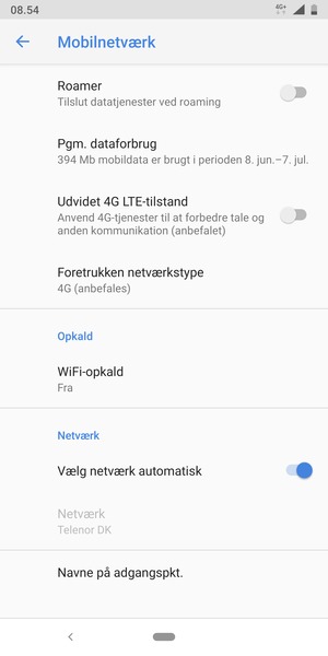 Scroll til og vælg Navne på adgangspkt.