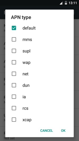 Check the default checkbox and select OK