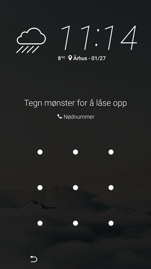 Telefonen din er nå sikret med en skjermlås.