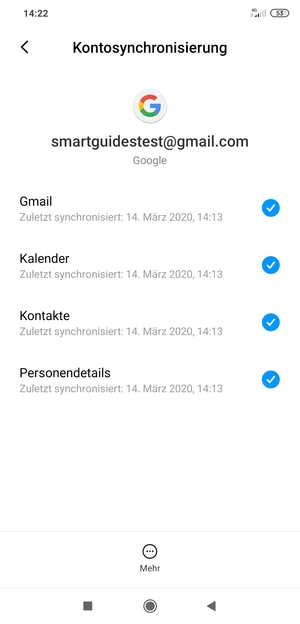 Wählen Sie Mehr