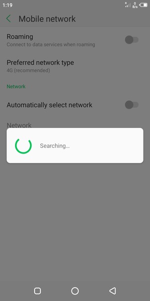 Wait for the search to finish