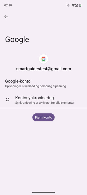 Vælg Kontosynkronisering