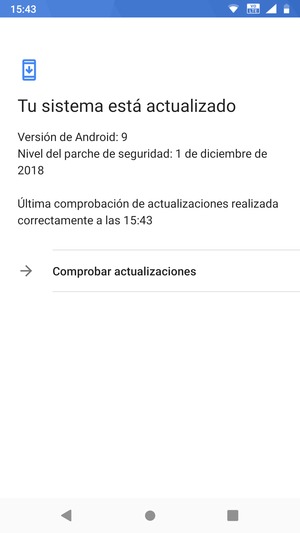 Si su teléfono está actualizado, verá la siguiente pantalla