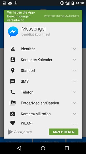 Wählen Sie AKZEPTIEREN