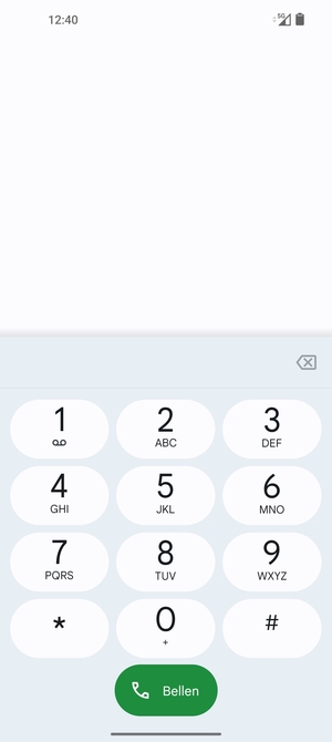 Klik op nummer 1 en houd dit vast
