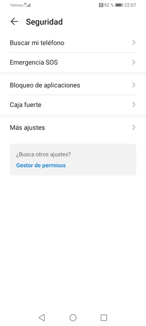 Seleccione Más ajustes